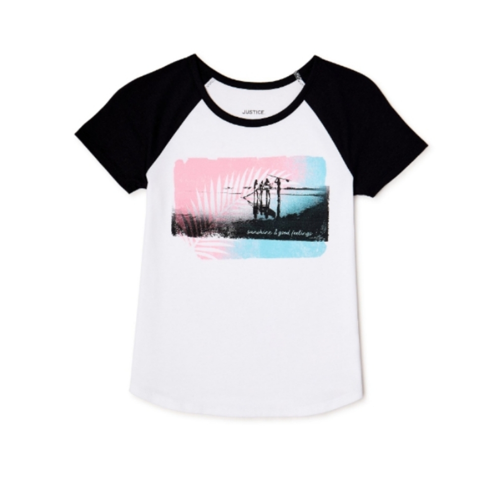 NWT Girls Justice Raglan T-Shirt